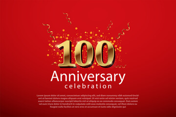 100 years anniversary celebration logo vector template design illustration