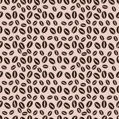 seamless pattern of coffee beans for coffee shop background. decoration cafe, place to eat and culinary events. for a coffee themed greeting card. for coffee-themed fabric motifs