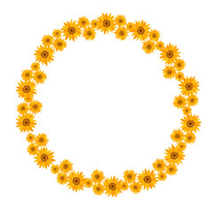 wreath from yellow flowers