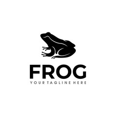 Frog Logo Design Vector Illustration