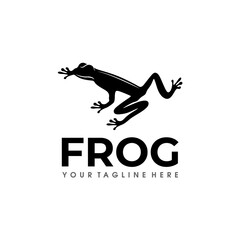 Frog Logo Design Vector Illustration