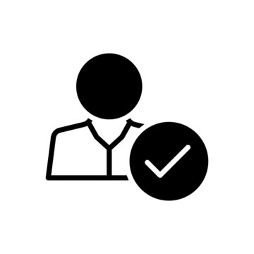 Black Solid Icon For Attendance