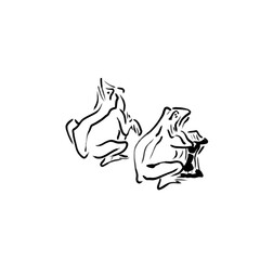 鳥獣戯画カエル