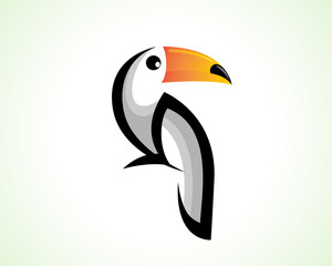 drawing art toucan bird sit illustration logo symbol design inspiration