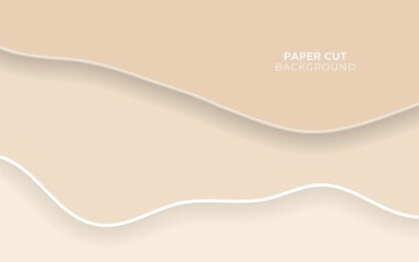 Abstract blue sea and beach, summer background with paper waves