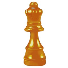 Chess hand drawn in digital oil style. White shape.