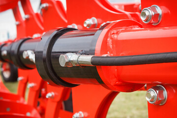 Part of industrial hydraulic or pneumatic machine. Hydraulic mechanism. Technology