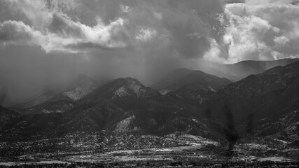 moody clouds over mountains