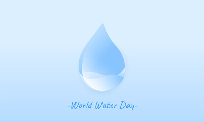 a design with the theme of world water day, suitable for elements related to water design
