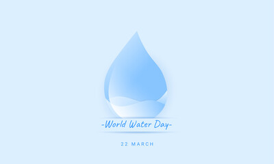 a design with the theme of world water day, suitable for elements related to water design