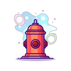 Hydrant Vector Cartoon Illustrations. Labour day Icon Concept White Isolated. Flat Cartoon Style Suitable for Web Landing Page, Banner, Sticker, and Background