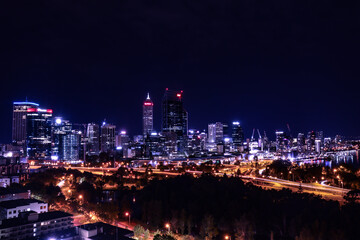 Fototapeta na wymiar Perth City at Night