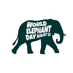 World Save The Elephant Day Campaign Vector illustration