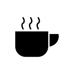 Coffee cup icon. Editable stroke. Design template vector