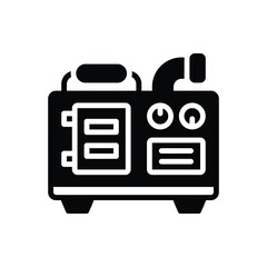 Black solid icon for generators