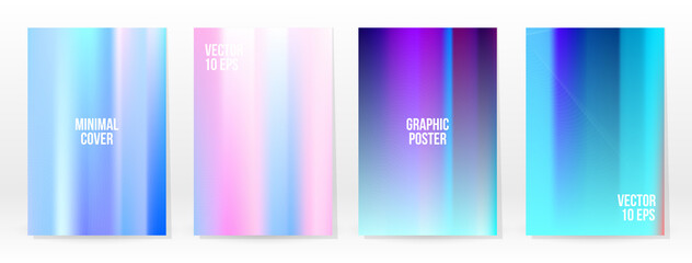 Holographic Poster Set Iridescent Technology Cover