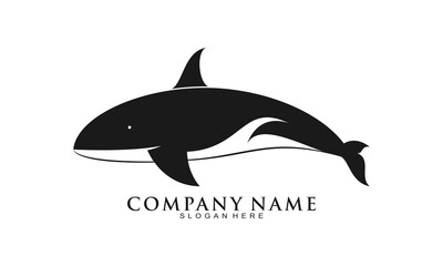 Whale elegant vector logo