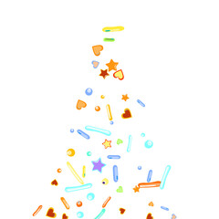 Sprinkles grainy. Cupcake donuts background.