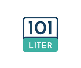 101 liters icon vector illustration
