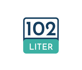 102 liters icon vector illustration