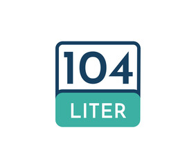 104 liters icon vector illustration