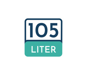 105 liters icon vector illustration