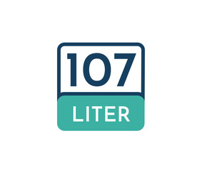 107 liters icon vector illustration