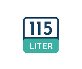 115 liters icon vector illustration