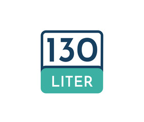 130 liters icon vector illustration