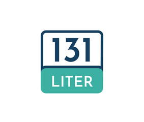 131 liters icon vector illustration