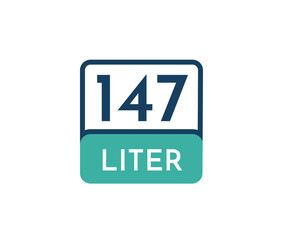 147 liters icon vector illustration