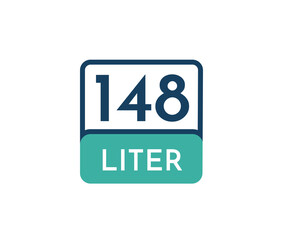 148 liters icon vector illustration