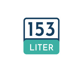 153 liters icon vector illustration