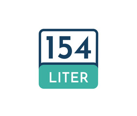154 liters icon vector illustration