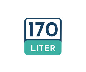 170 liters icon vector illustration