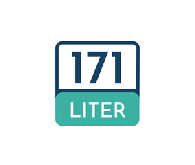 171 liters icon vector illustration
