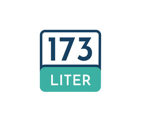 173 liters icon vector illustration