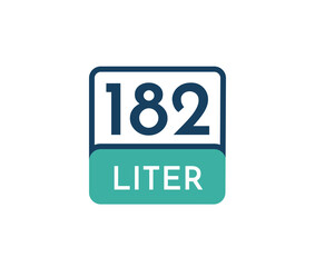 182 liters icon vector illustration