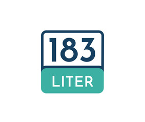 183 liters icon vector illustration