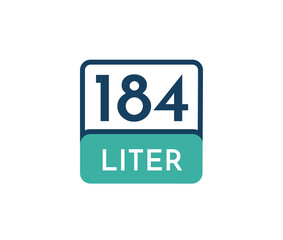184 liters icon vector illustration
