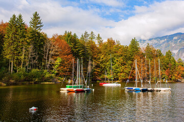 Fototapeta na wymiar Slovenia. Bohinj is an alpine lake