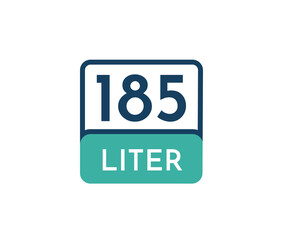 185 liters icon vector illustration