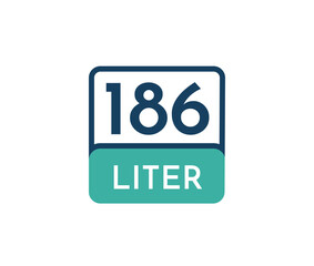 186 liters icon vector illustration