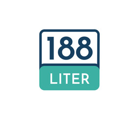 188 liters icon vector illustration