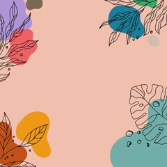 background with flowers with space for text  illustration.
