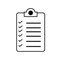 checklist icon symbol flat illustration of clipboard