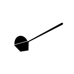 spoon simple icon. Monochrome illustration.