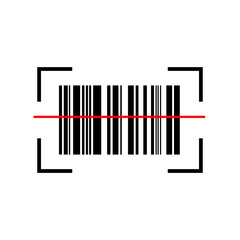 Barcode icon. Barcode icon in flat style. 