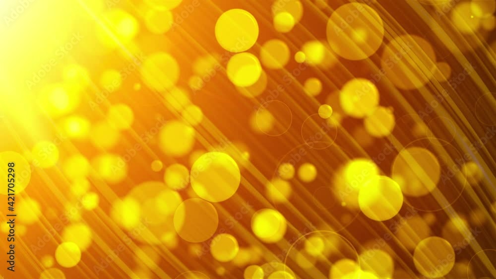 Poster abstract background with many of gold transparent particles and lights. computer generated 3d render