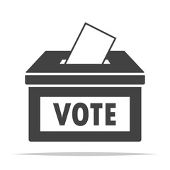 Vote ballot box icon vector isolated